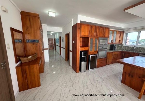 kitchen looking towards the 3 main floor bedrooms