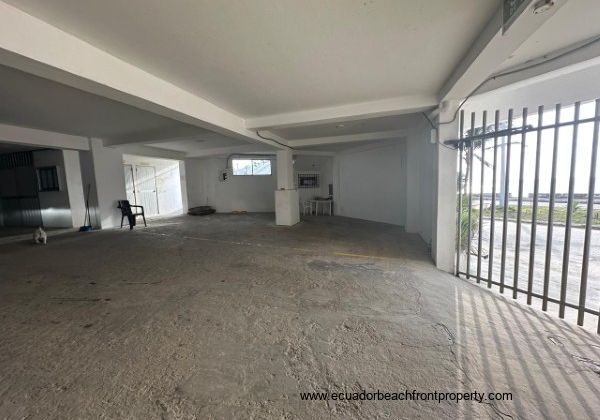 parking garage and storage unit area