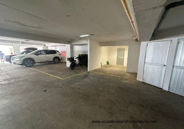 parking garage and storage unit area