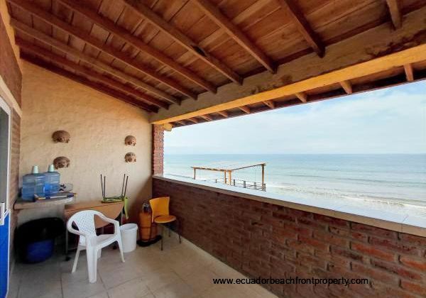 covered ocean view balcony on 3rd level (private apartment)