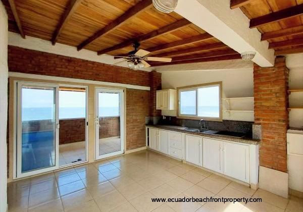 Kitchen and living area of 3rd level apartment