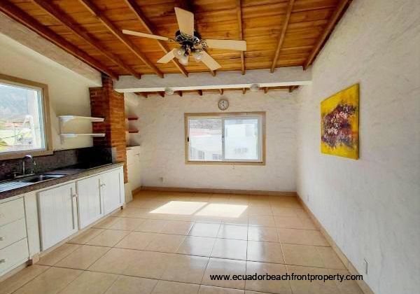 Kitchen and living area of 3rd level apartment