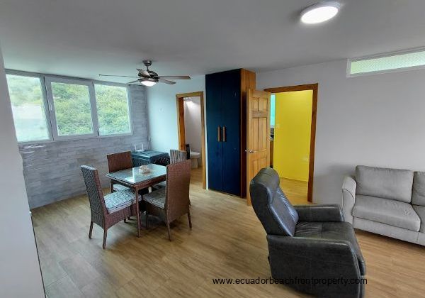 Custom-built cabinetry throughout the condo.