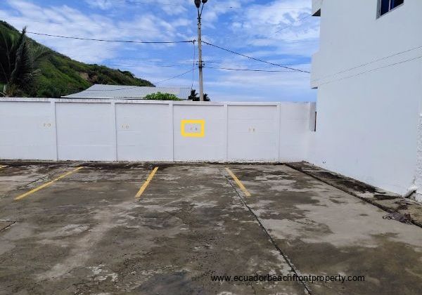 There is a dedicated parking space for this condo.