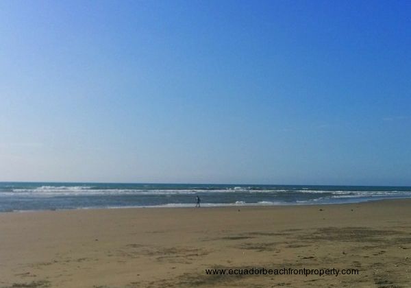 View of the beach in front